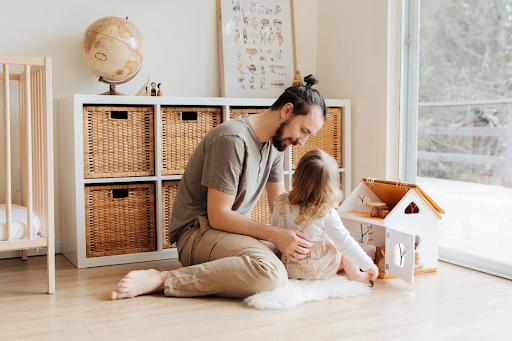 parent and kid together