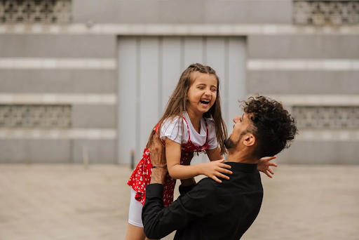 parent playing with kid