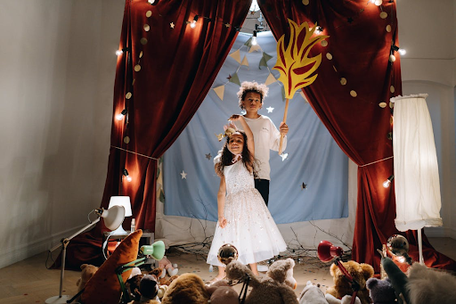 boy and girl doing theatre