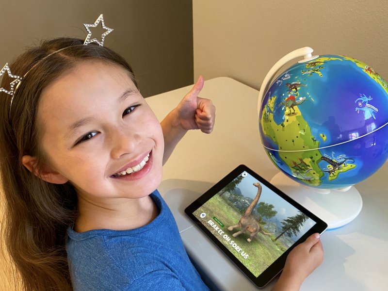 Orboot Dinos AR globe for kids